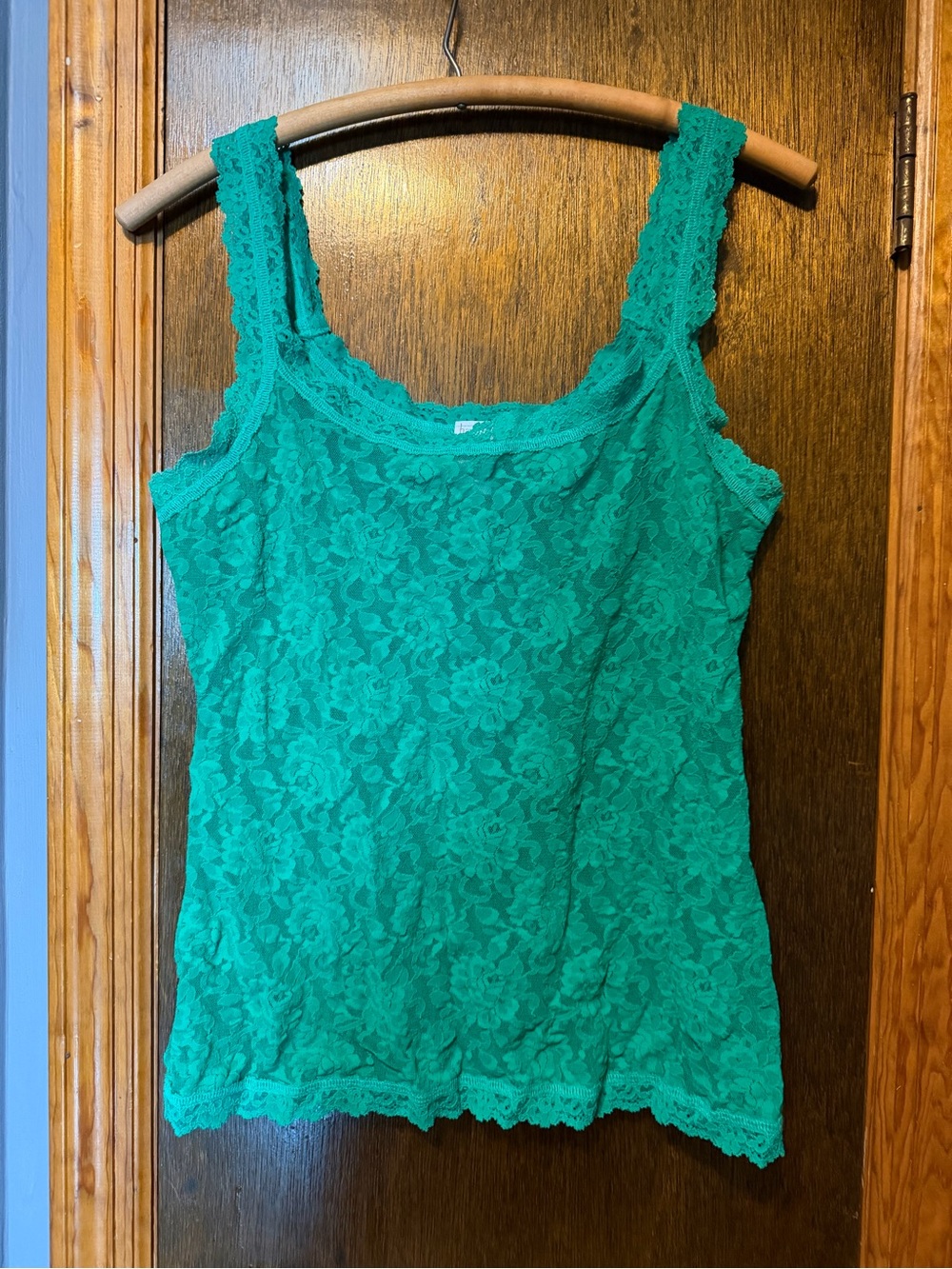 NWOT Hanky Panky Lace Camisole In Kelly Green Size Large